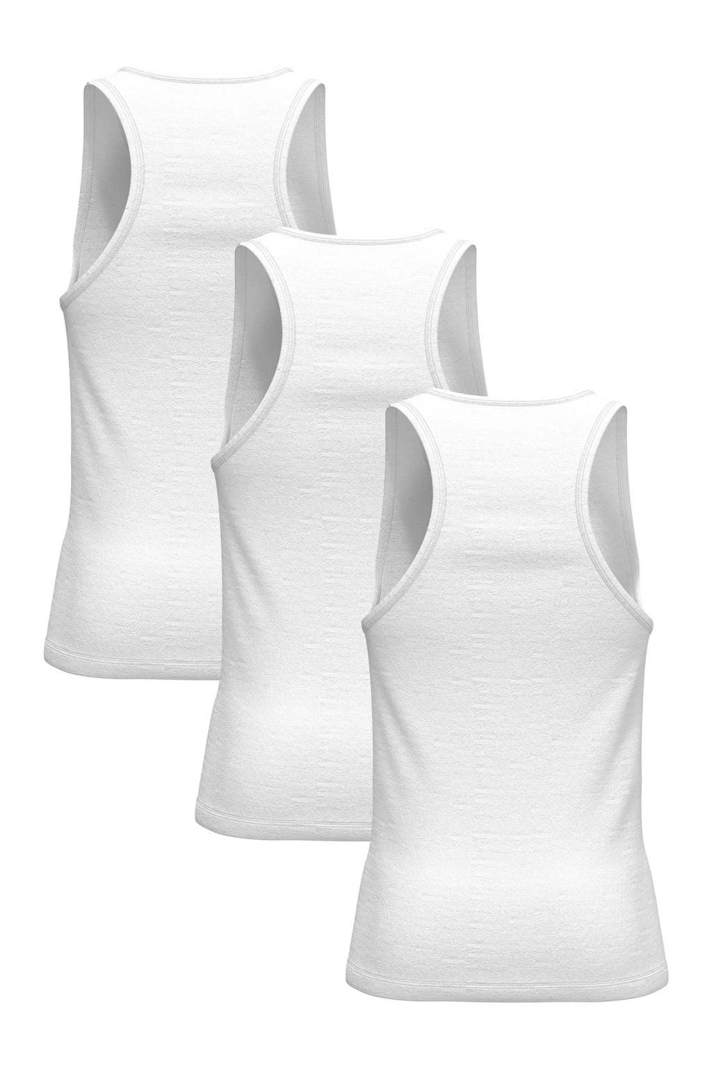 CLASIC VEST SLEEVELESS Athletic Undershirt Multi Pack (WHITE)