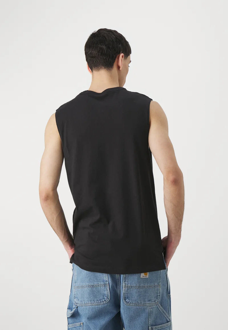*PREMIUM Tank Tops Sleeveless Shirt BLACK