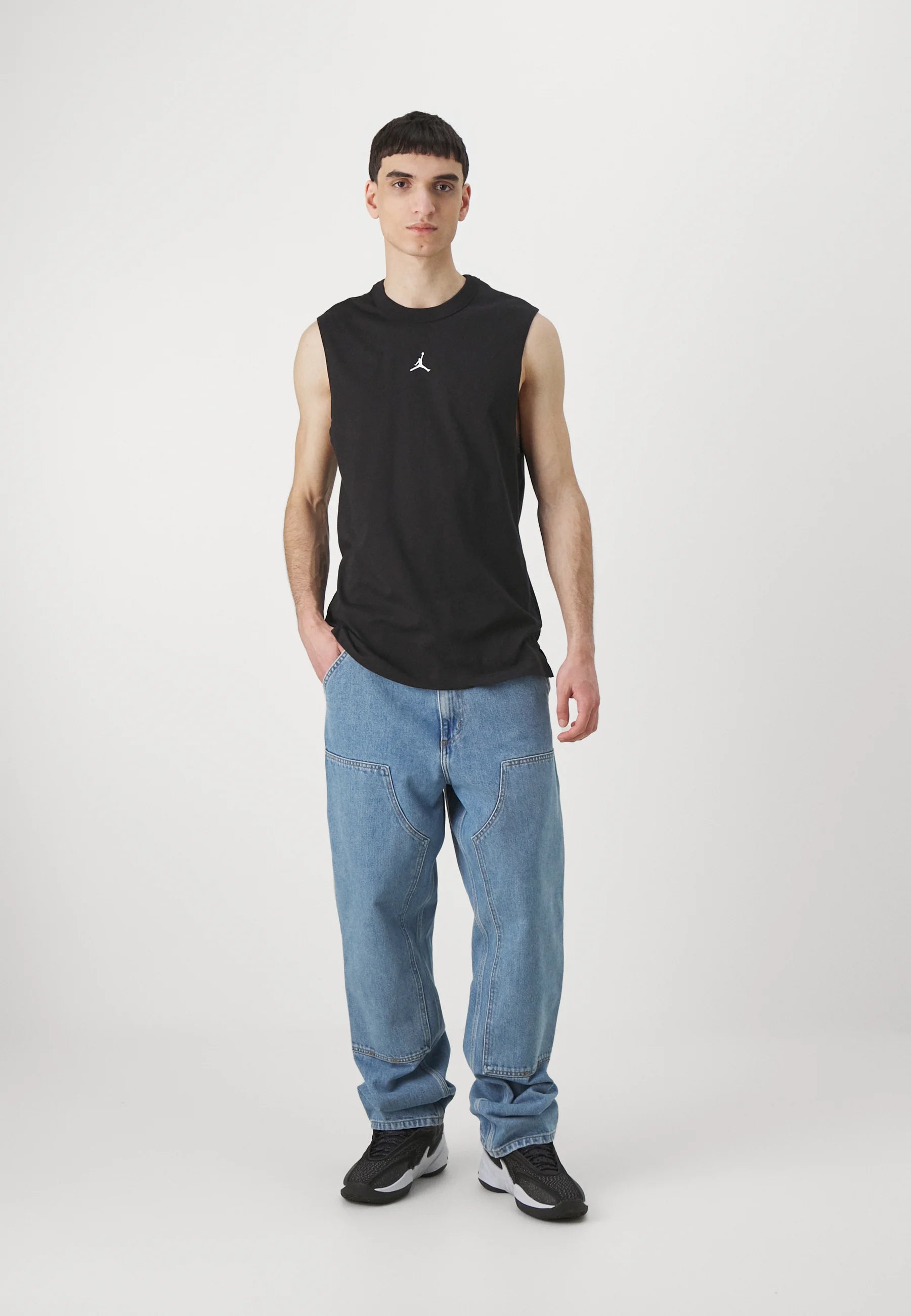 *PREMIUM Tank Tops Sleeveless Shirt BLACK