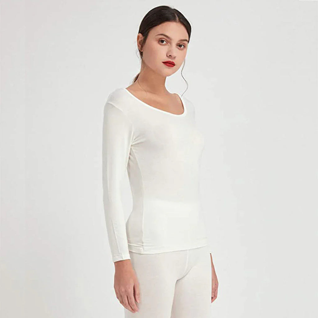 Women's Thermal Warmer Wool (TROUSER) - WHITE