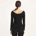 Women's Deep Neck Thermal Warmer Wool (TROUSER) - BLACK