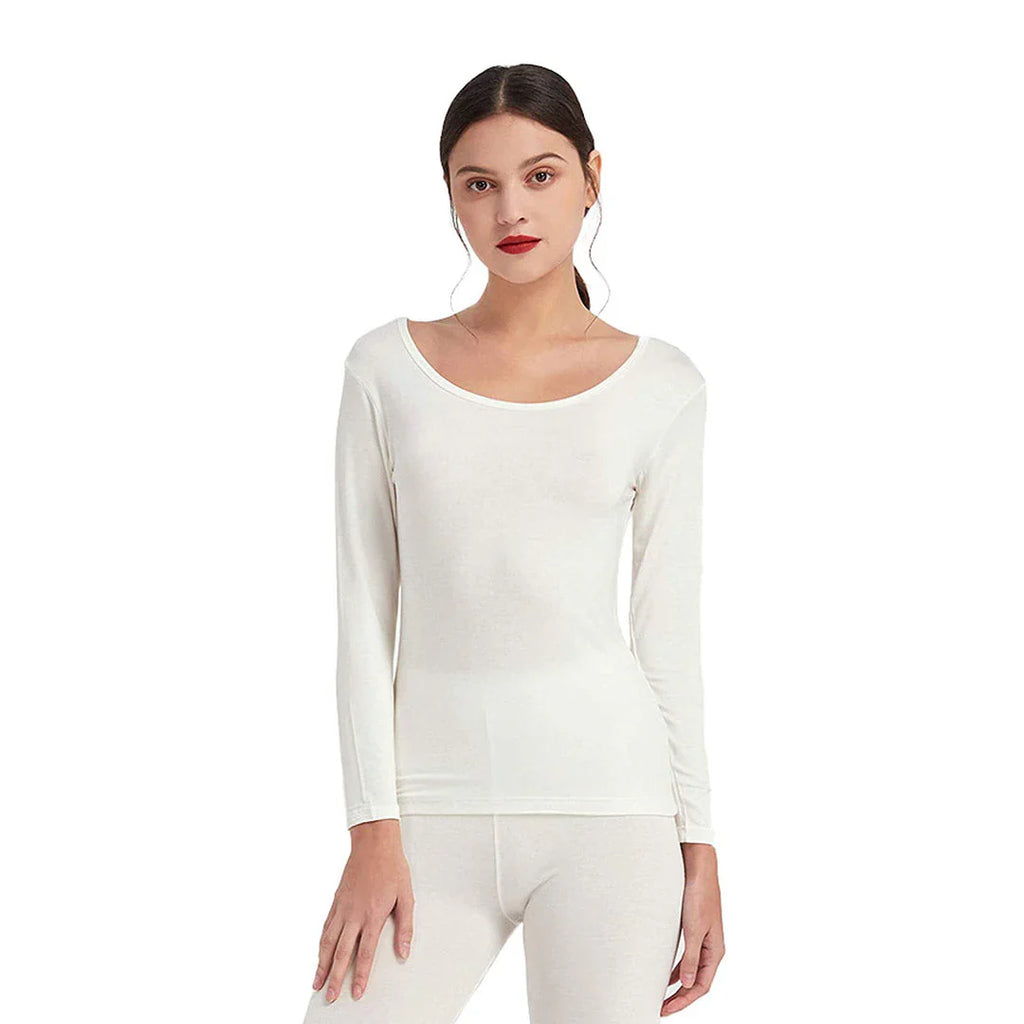 Women's Thermal Warmer Wool (TROUSER) - WHITE