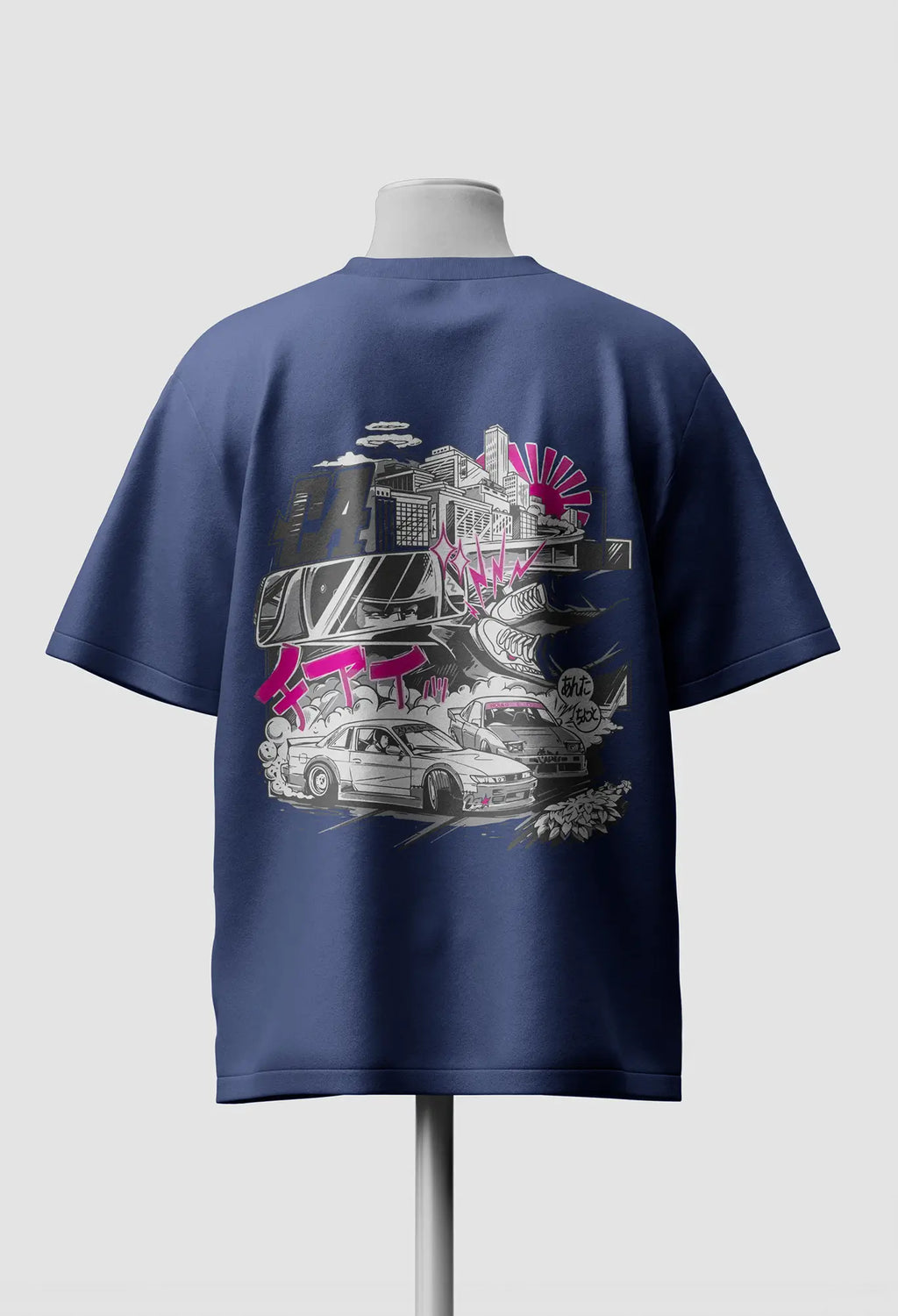 Drift Car Graphic Oversized T-Shirt