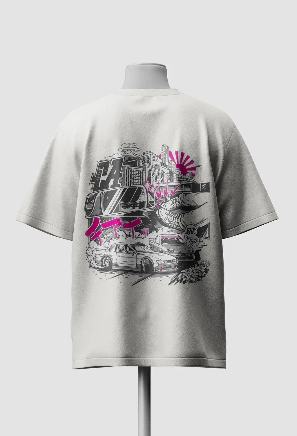 Drift Car Graphic Oversized T-Shirt