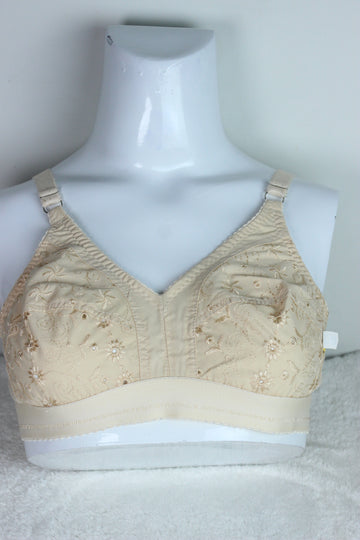 Maax Cotton EMB Imported Bra Beige