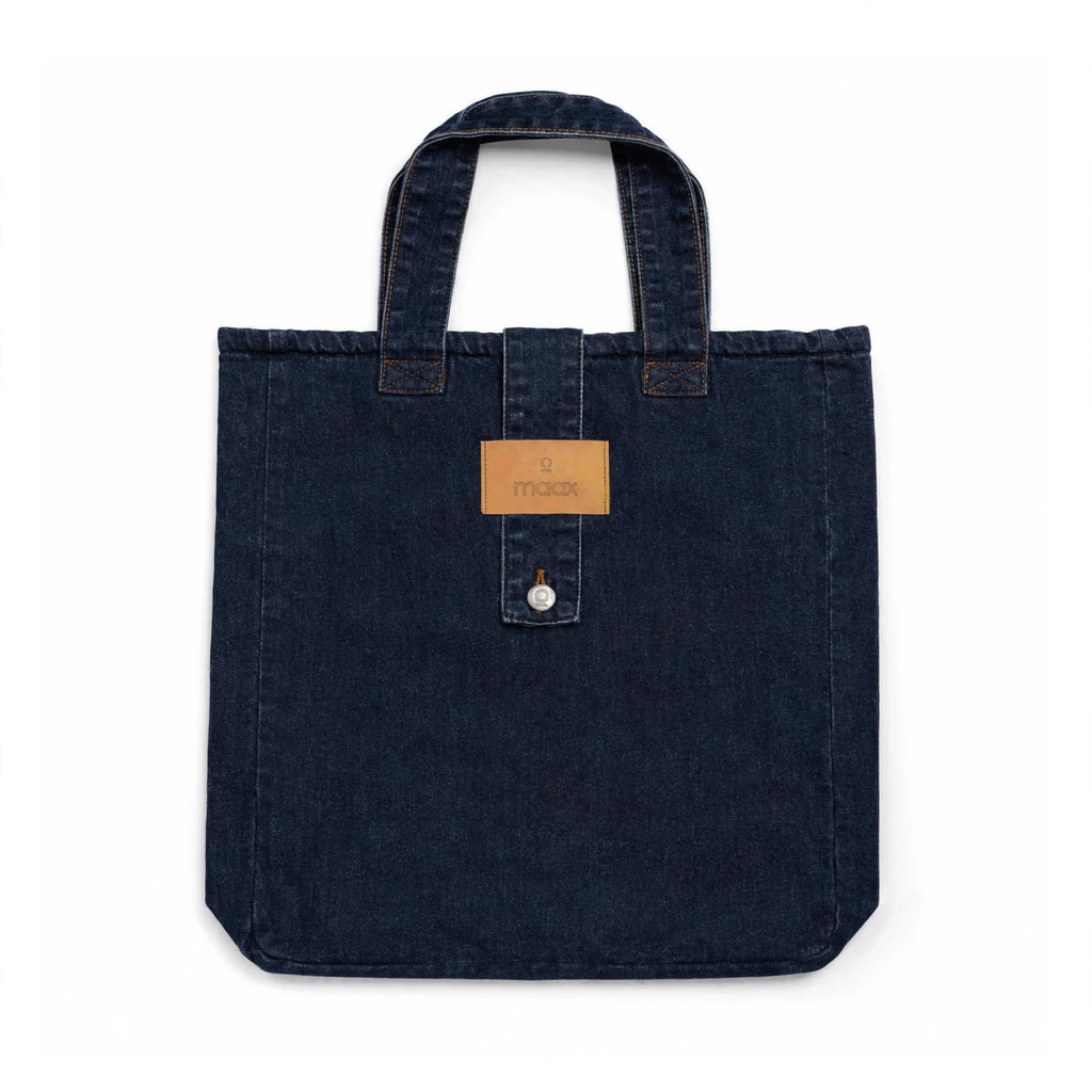 Maax Tote Bag-Dark Blue Denim