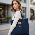 Maax Tote Bag-Dark Blue Denim