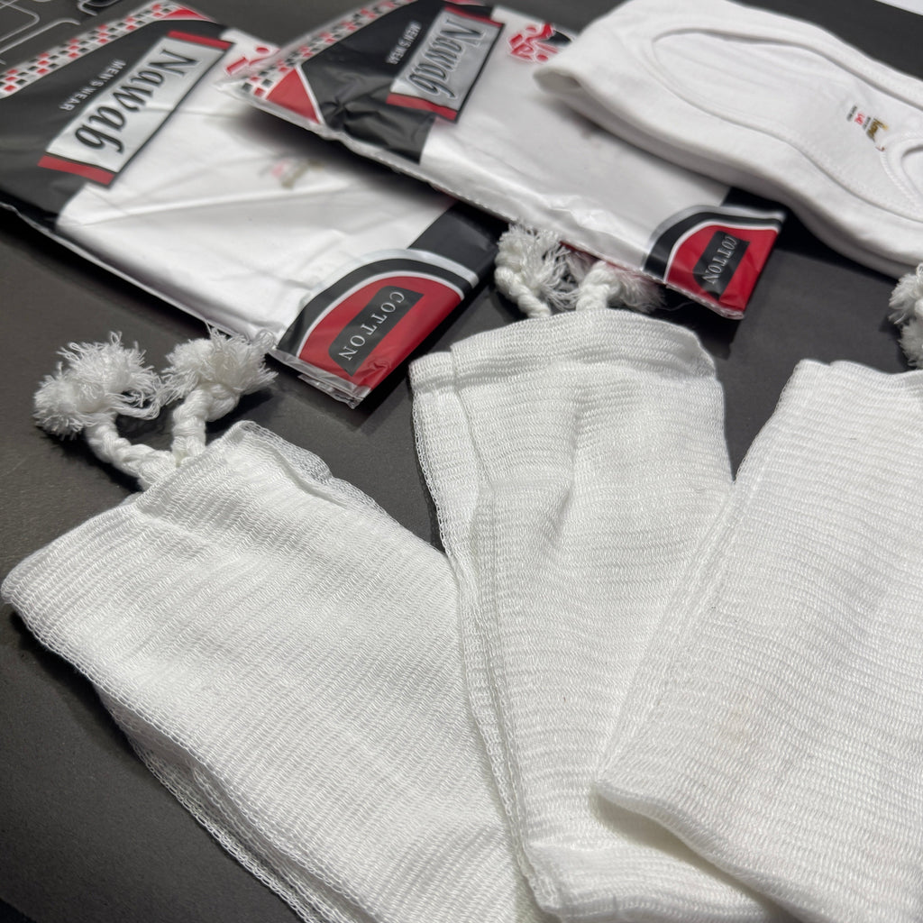 3 Sleeveles Vest (WHITE) + 3 Narrey (Drawstring)