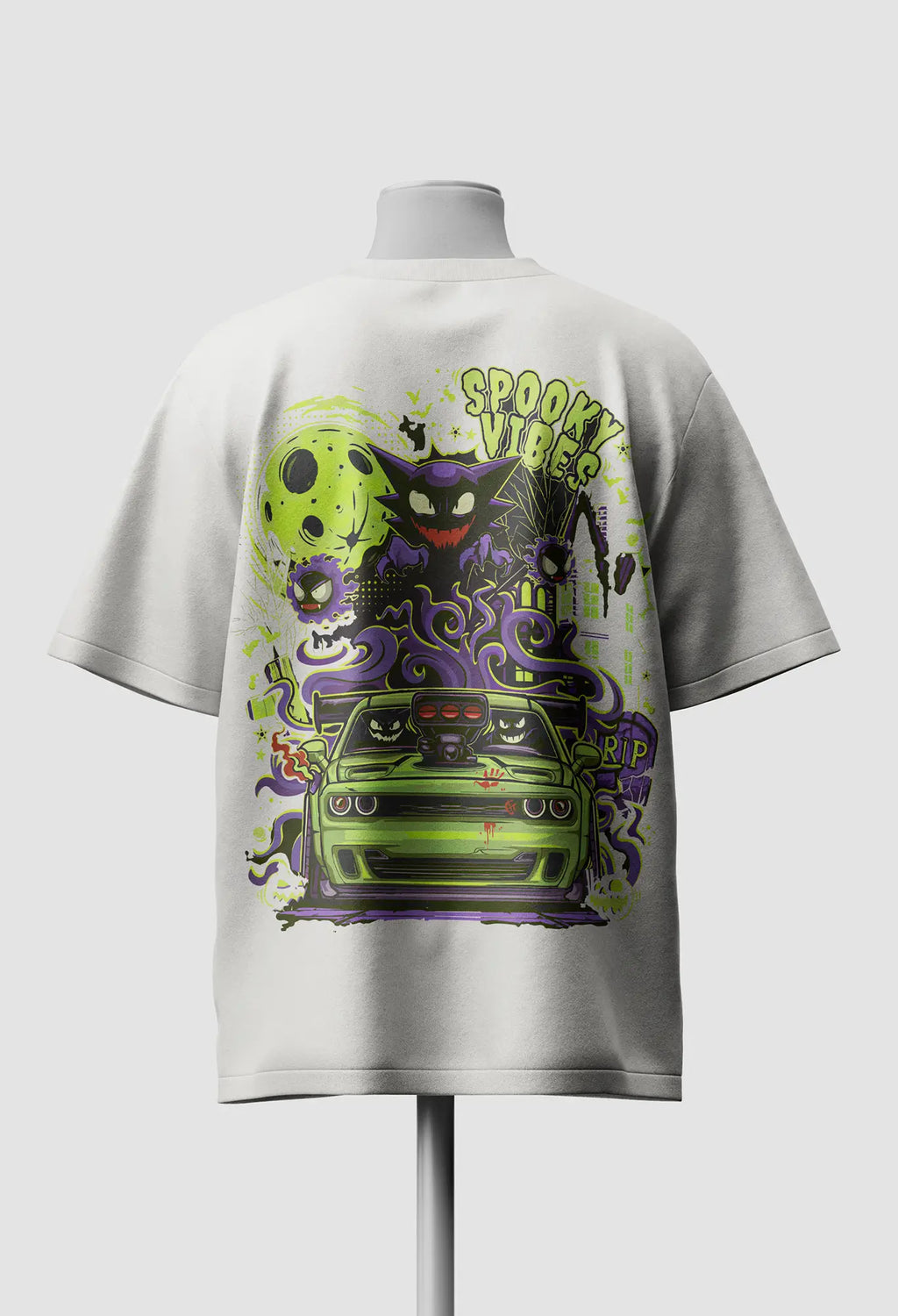 Spooky Vibes Racer Oversized T-Shirt