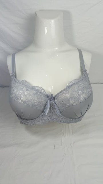 Maax Double Padded Imported Bra Grey
