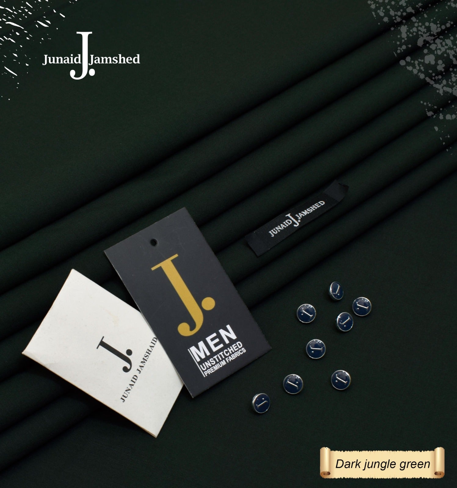 J. MALAI BOSKI (UNSTITCHED) DARK JUNGLE GREEN