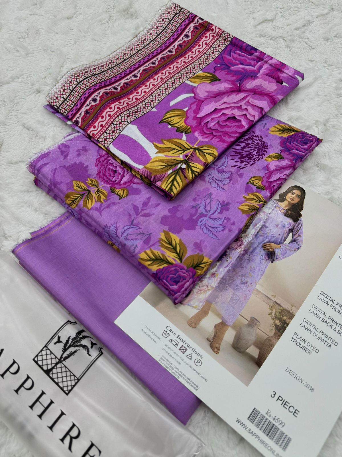 PREMIUM LAWN 2026 SAPPHIRE COLLECTION PURPLE