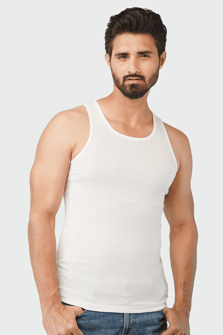CLASIC VEST SLEEVELESS Athletic Undershirt Multi Pack (WHITE)